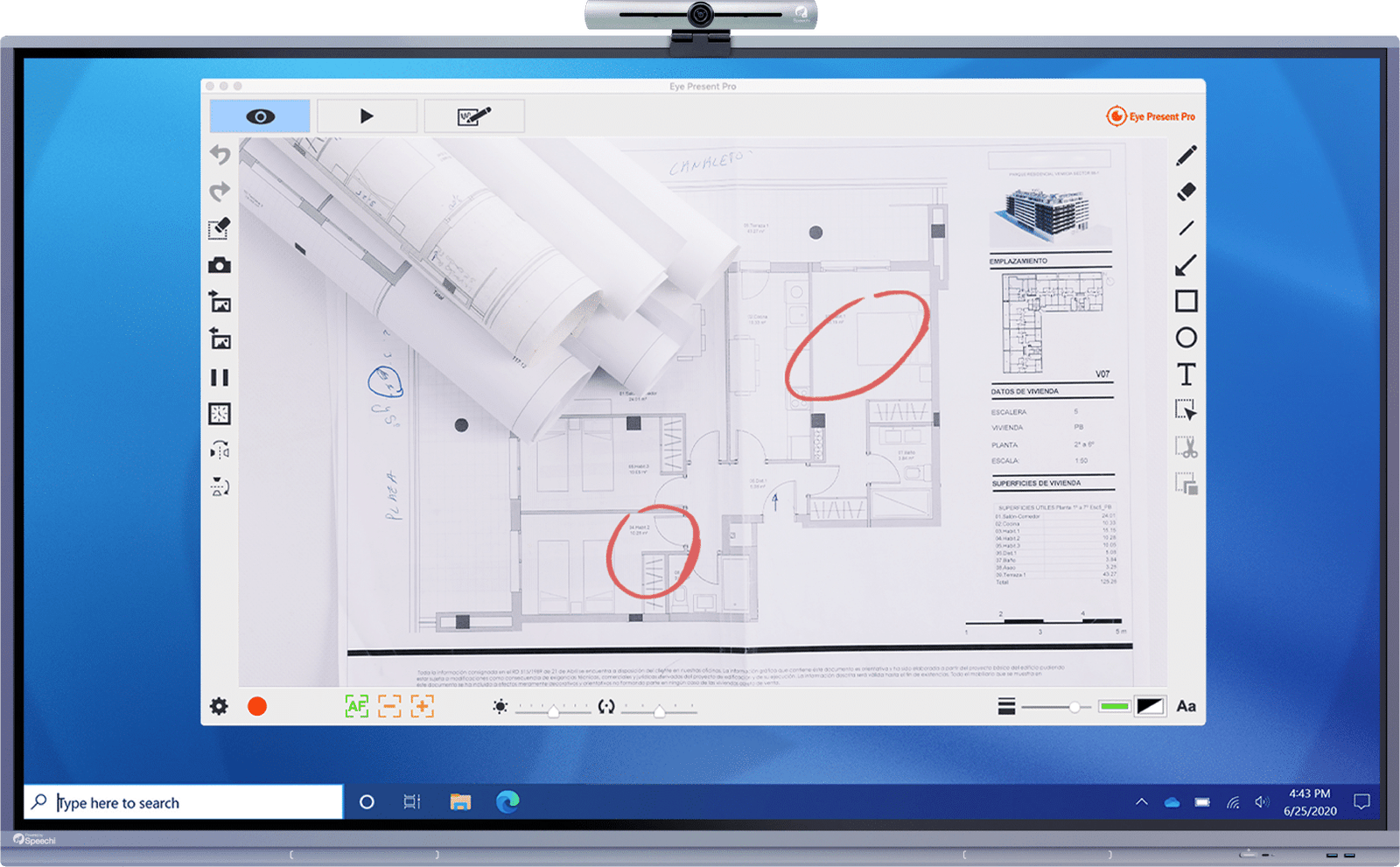 visualieur-autocad-ecran-interactif visualiseur autocad sur tableau interactif